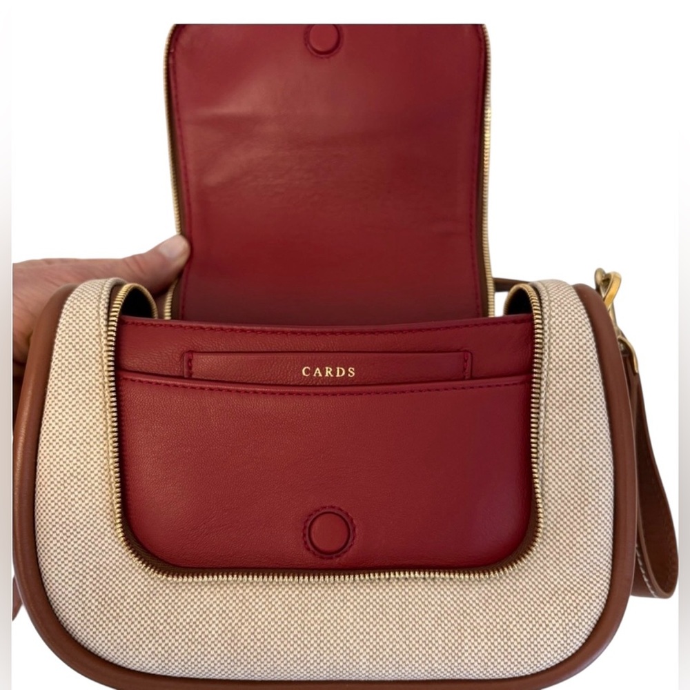 Anya Hindmarch Canvas & Leather Crossbody – Natural/Tan | NWT - Picture 9 of 14